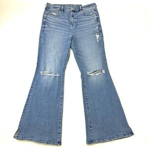 American Eagle NWT high rise Flare jeans Size 16 33W Inseam 31 stretch denim